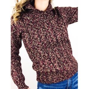 Vintage Variegated Roll-Neck Sweater | Size S